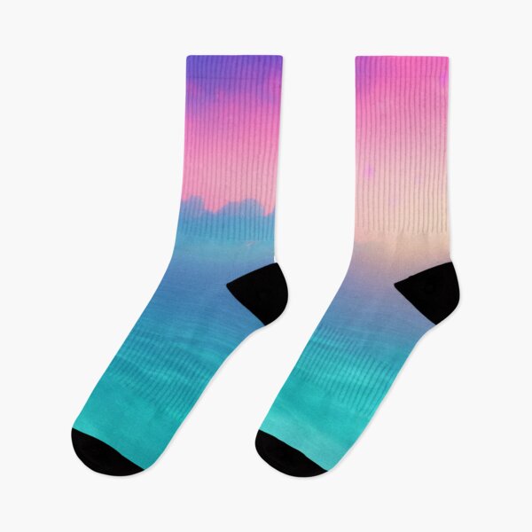 Aperçu de l'œuvre Vue sur la plage bleue et rouge Vaporwave - Pure Vibing créée et vendue par DesignerKin.