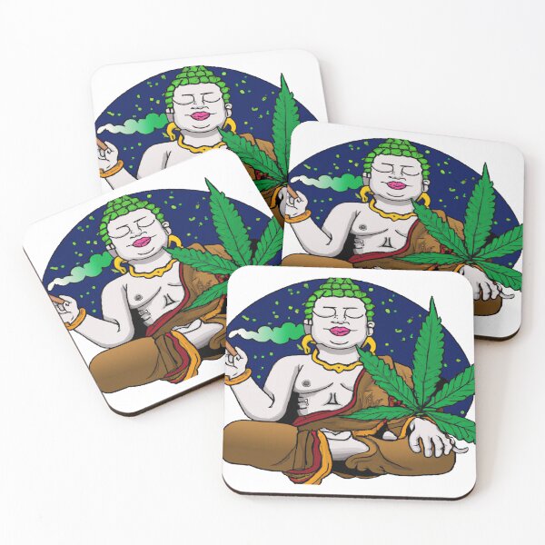 Item preview, Funny Buddha smoking weed, Yoga Zen Meditation  designed and sold by Ioana1.