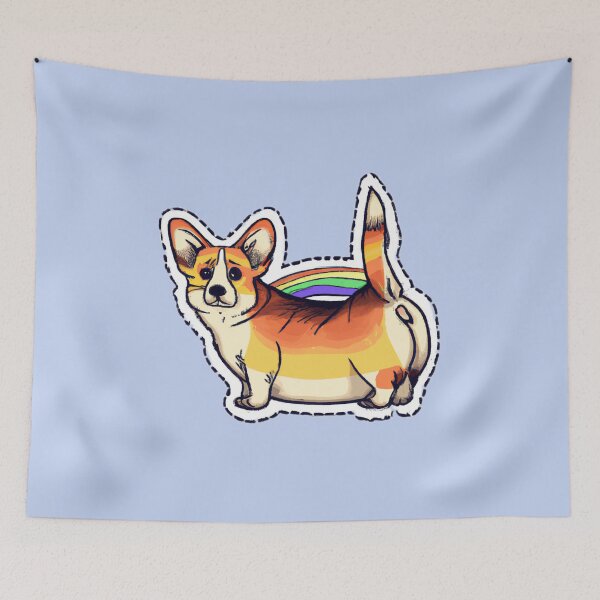 Item preview, Rainbow Corgi Anxious designed and sold by JandyDesign.