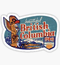 Beautiful British Columbia Vintage Sticker