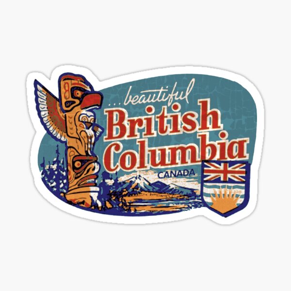 Beautiful British Columbia Vintage Sticker