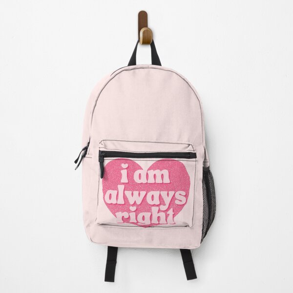 Item preview, I Am Always Right Glitter Pink Heart designed and sold by Pink Ribbon.