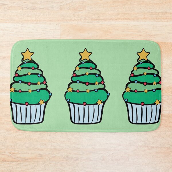 Item preview, Christmas Tree Cupcake with Stars on Green designed and sold by CreativeDraws42.