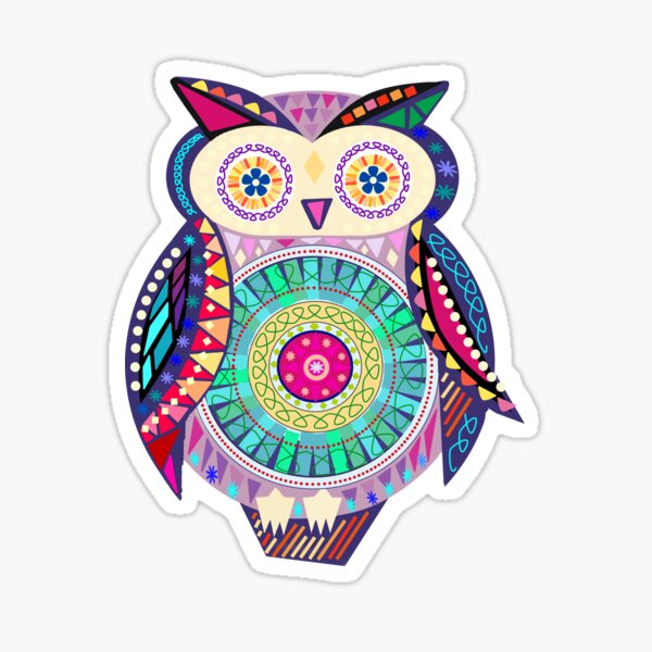 Carnival Owl Sticker
