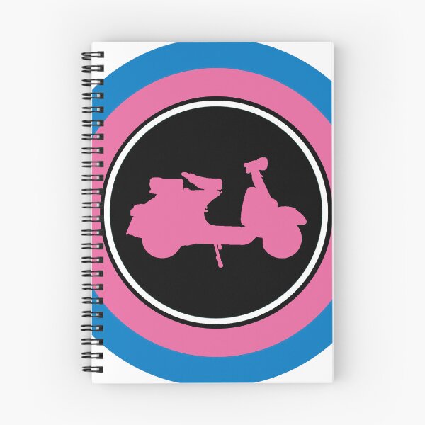 Item preview, Pink Blue Retro Scooter Mod Roundel designed and sold by ModSupporters.
