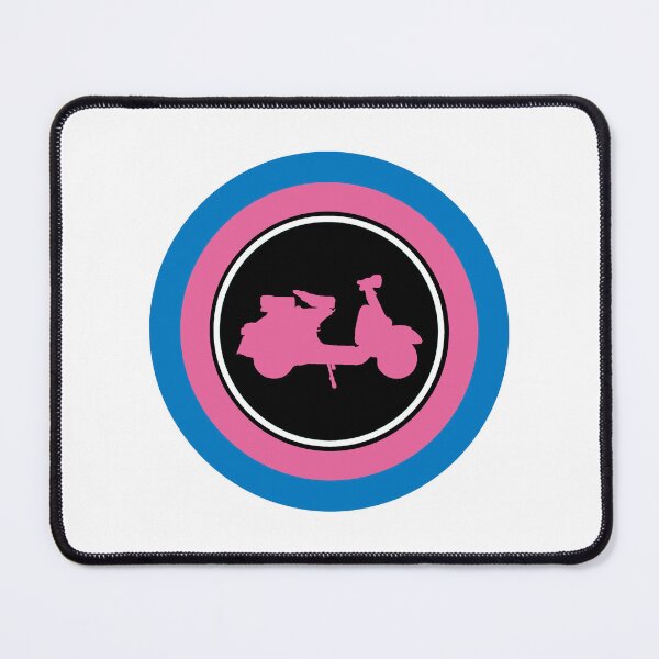 Item preview, Pink Blue Retro Scooter Mod Roundel designed and sold by ModSupporters.