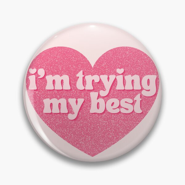 Artikelvorschau, Ich versuche mein bestes Pink-Glitter-Herz entworfen und verkauft von Pink Ribbon.