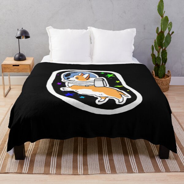 Item preview, Astronaut Corgi in Space with Rainbow Stars designed and sold by JandyDesign.