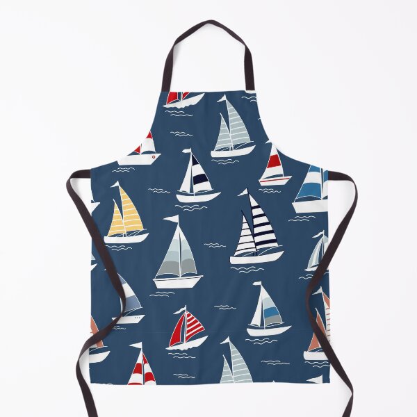 Item preview, Nautical Blue Sailboat Pattern designed and sold by newburyboutique.