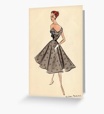 Mid Century Modern Fashion Illustrations Greeting Card