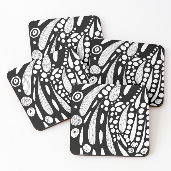 Item preview, Black and White Swirls and Dots designed and sold by NancyMerkle.