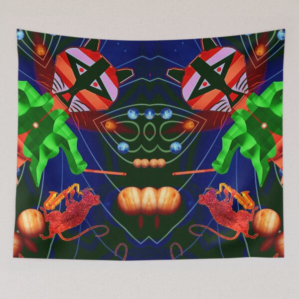 Item preview, BIG CHRISTMAS CONCERT FROM THE UNIVERSE OF A FUNNY RACOON CONDUCTOR - ABSTRACT ANIMAL MUSICIANS LOVER - JAZZ SAXOPHONIST RATS SWINGING BETWEEN PLANETS designed and sold by Ralek.