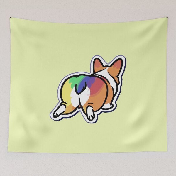Item preview, Rainbow Corgi Fluffy Butt designed and sold by JandyDesign.