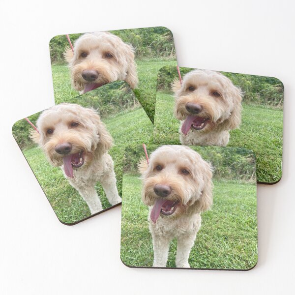 Item preview, Mini double doodle dog in the grass	 designed and sold by JV.