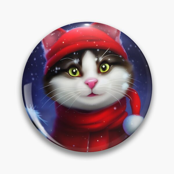 Item preview, Christmas Cat Closeup designed and sold by ArtificialCraft.