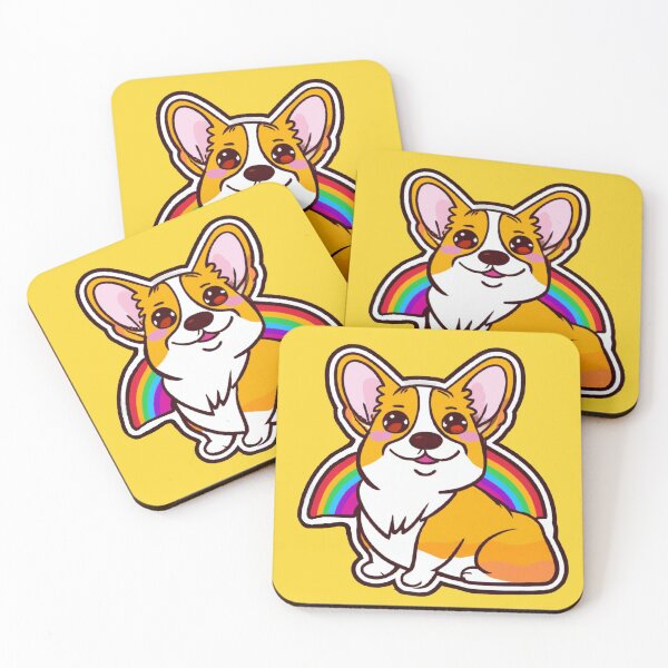 Item preview, Rainbow Corgi with Watery Eyes designed and sold by JandyDesign.