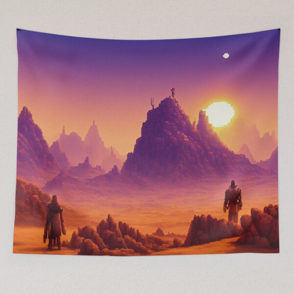 Item preview, Beholding a Sand Planet Pixel Art Vaporwave designed and sold by DesignerKin.