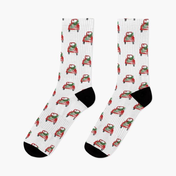 Item preview, Red Merry Christmas Vintage Red Santa Truck Sticker Shirt Mug Gifts designed and sold by RadicalDesigns.