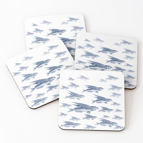 Item preview, Flying Fish Print by Zouzounio Art designed and sold by zouzounioart.