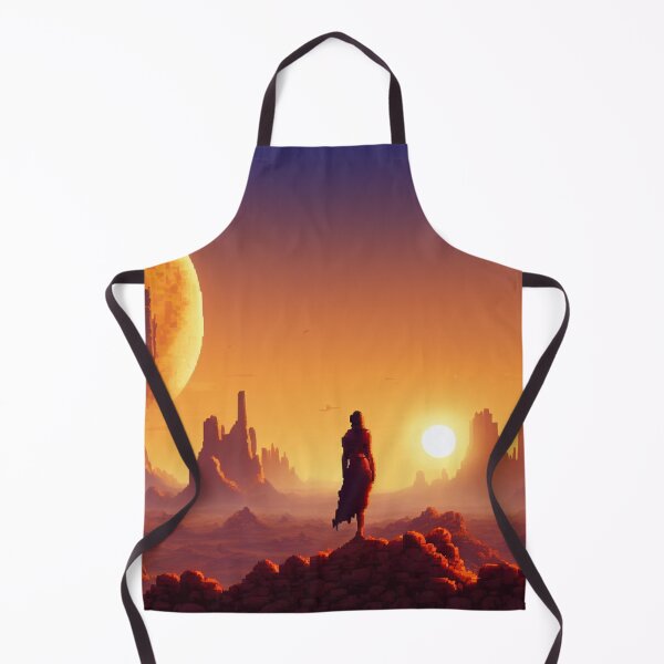 Item preview, Beautiful Woman on a Sand Planet Pixel Art Vaporwave designed and sold by DesignerKin.