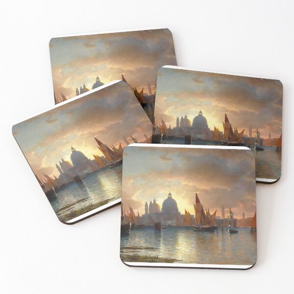 Item preview, Sunset painting, Sunset Artwork,Santa Maria della Salute, Sunset designed and sold by danaJG.