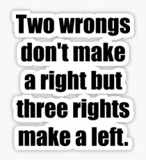 Caddyshack - Two Wrongs Sticker