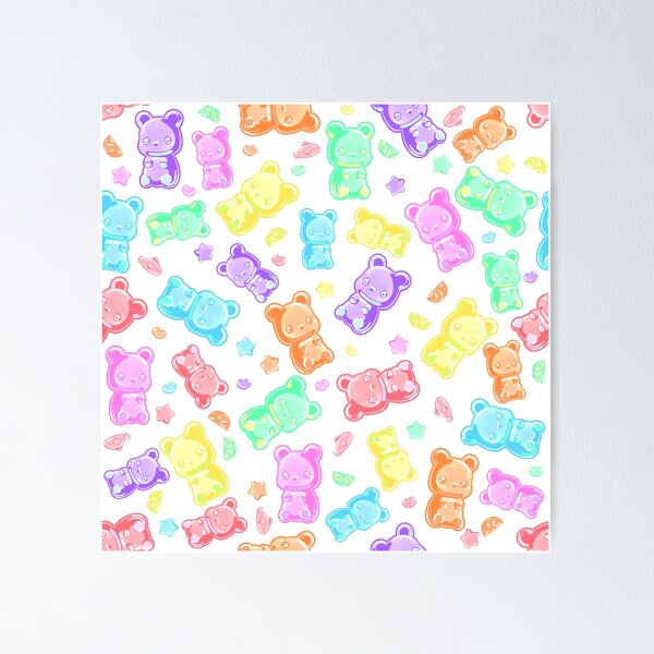 Item preview, Gummi Bear Sweets Pattern WHITE designed and sold by FaultyOverlord.