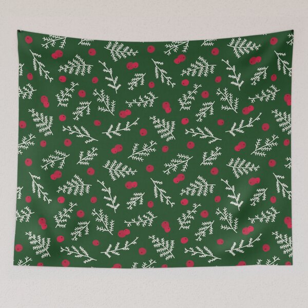 Item preview, Traditional Christmas Holly and White Twigs designed and sold by OkayKaylaMarie.