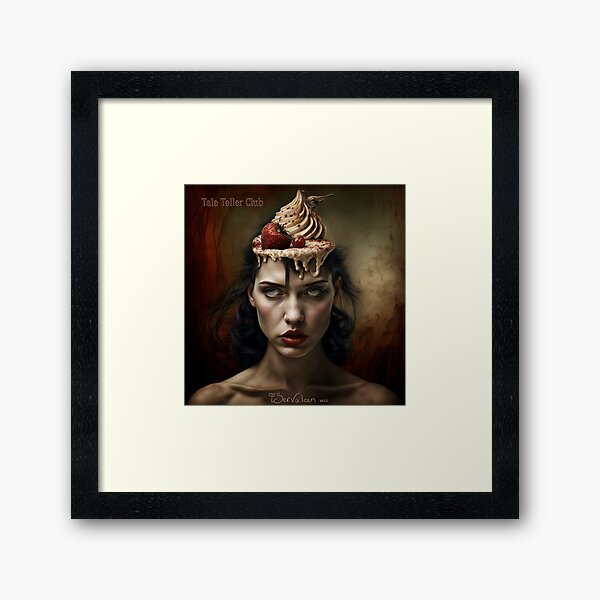 Temptation by Tale Teller Club Record Cover Art by iServalan CDM Music Track Framed Art Print
