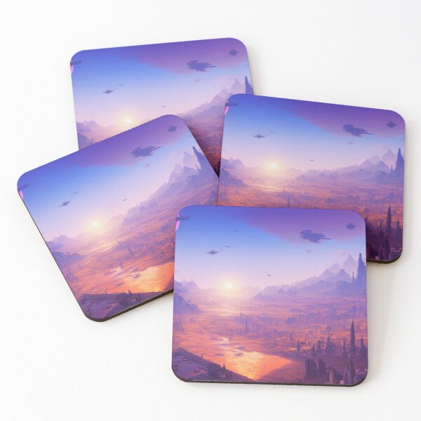 Item preview, A Future City on a Pink World - Sunset designed and sold by DesignerKin.