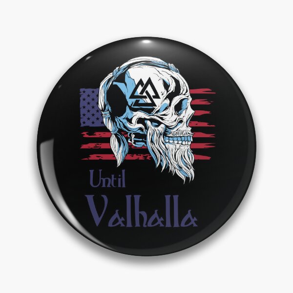 Item preview, Until Valhalla - Skull with American Flag designed and sold by Georgy09.