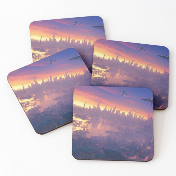 Item preview, Copy of A Future City on a Pink World - Sunset designed and sold by DesignerKin.