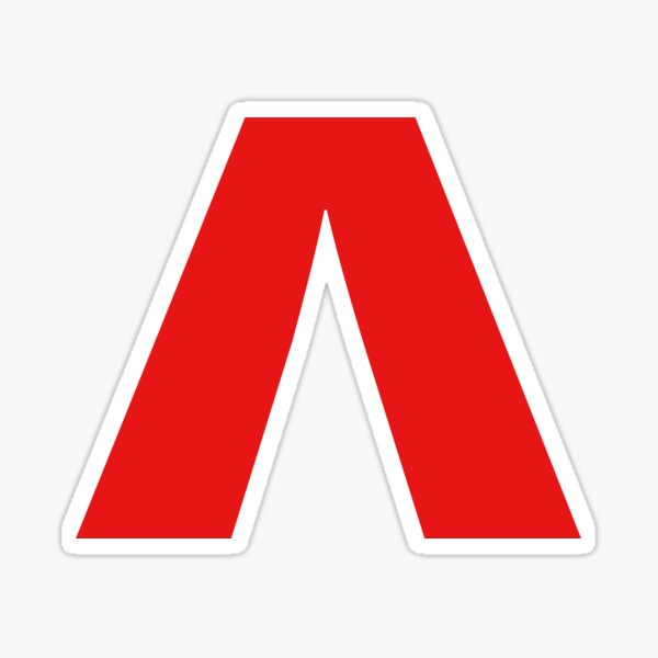 "Lambda Red on Black" Sticker for Sale by technai Redbubble