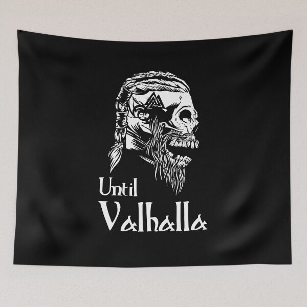 Item preview, Until Valhalla - Skull Black and White designed and sold by Georgy09.