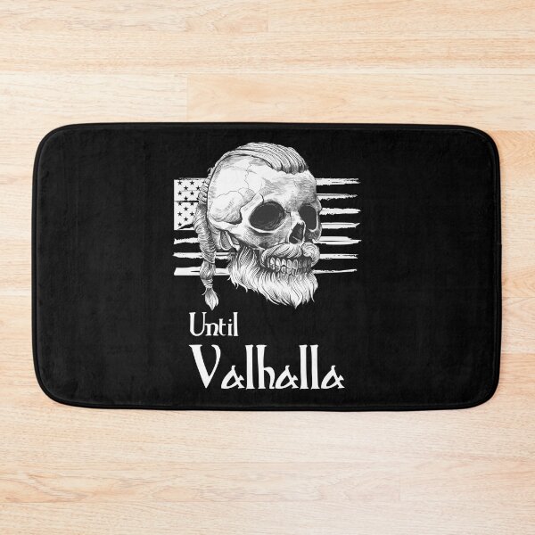 Item preview, Until Valhalla - Skull Black and White With American Flag designed and sold by Georgy09.