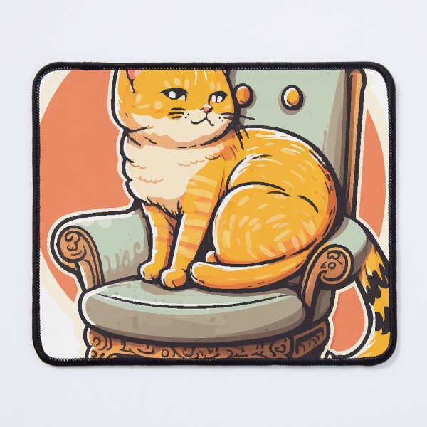 Item preview, Cute orange cat sitting on a chair designed and sold by vanessavolk.