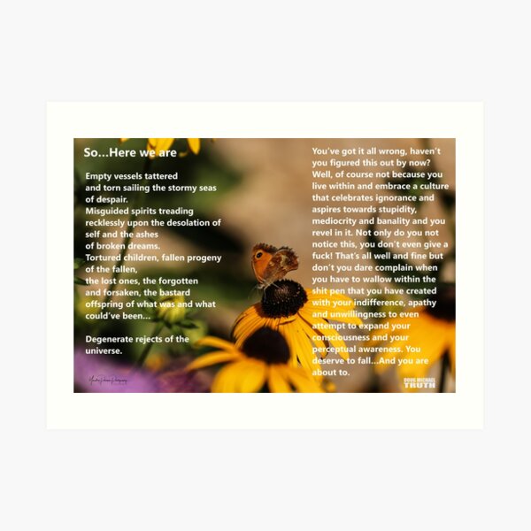 So Here We Are Art Print