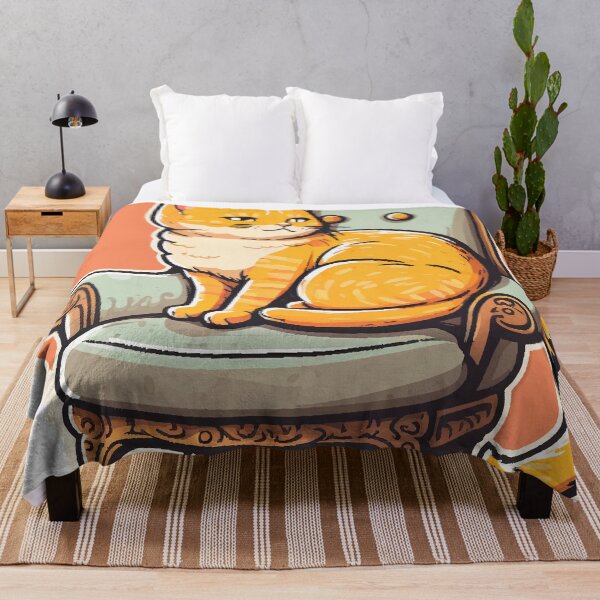 Item preview, Cute orange cat sitting on a chair designed and sold by vanessavolk.