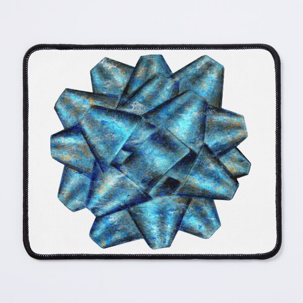 Item preview, star knot - marbled blue gold colored version designed and sold by SylvieG18.