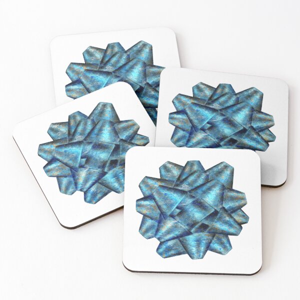 Item preview, star knot - marbled blue gold colored version designed and sold by SylvieG18.