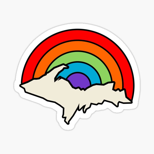 Rainbow Upper Peninsula Sunrise Sticker