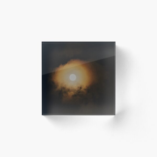 Spooky moon Acrylic Block