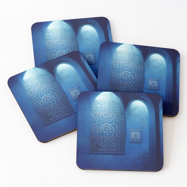 Item preview,  blue mosaic and ancient Arab Islamic writing/ piece of art designed and sold by MaissaArt.