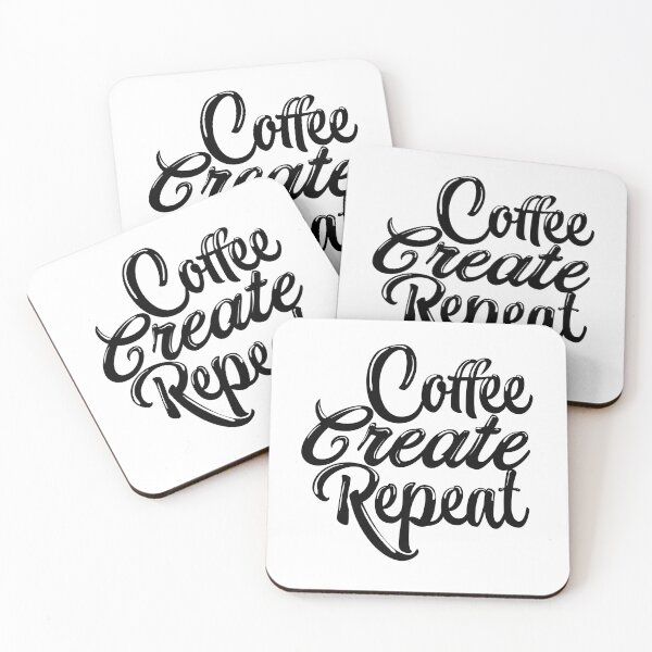 Item preview, Coffee, create, repeat designed and sold by Creative Rafa.