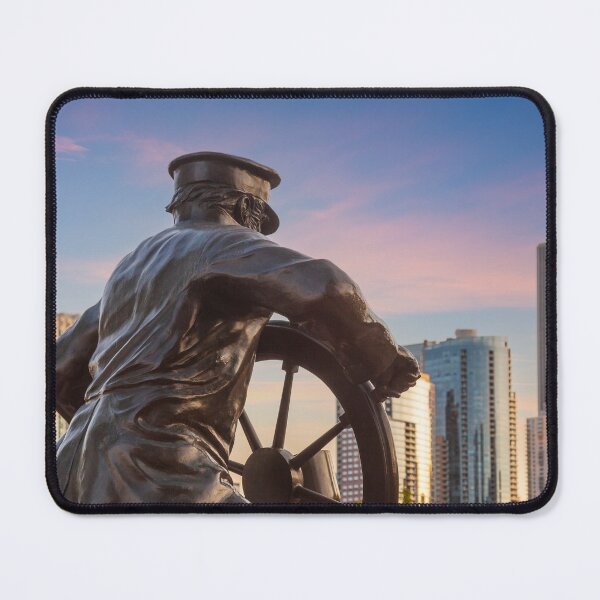 Item preview, Captain on the Helm in Chicago at sunset designed and sold by BackyardProduct.