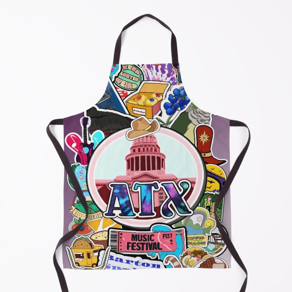Item preview, Austin Texas Favorite Things Collage Print (purple background) designed and sold by JandyDesign.