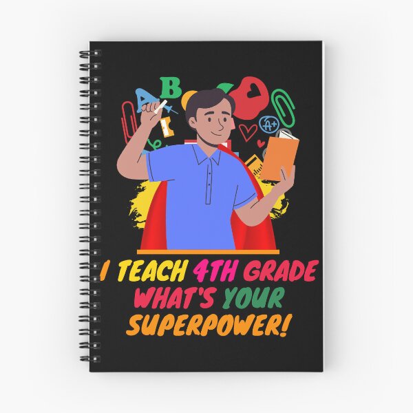 Item preview, What's Your Superpower 4th Grade Teacher Superhero designed and sold by superteachers.
