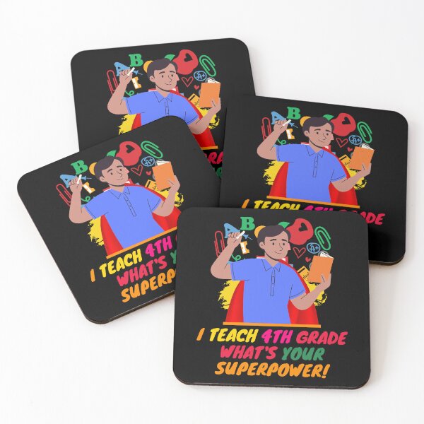 Item preview, What's Your Superpower 4th Grade Teacher Superhero designed and sold by superteachers.