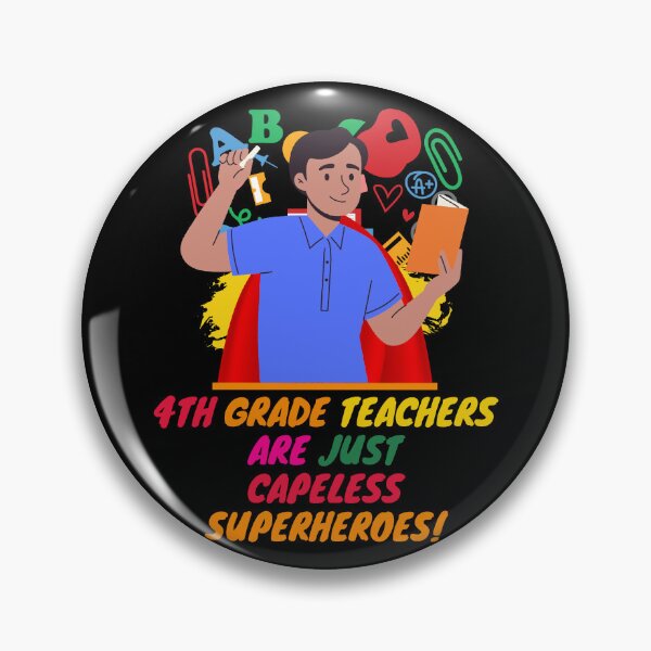 Item preview, 4th Grade Teacher Superhero designed and sold by superteachers.