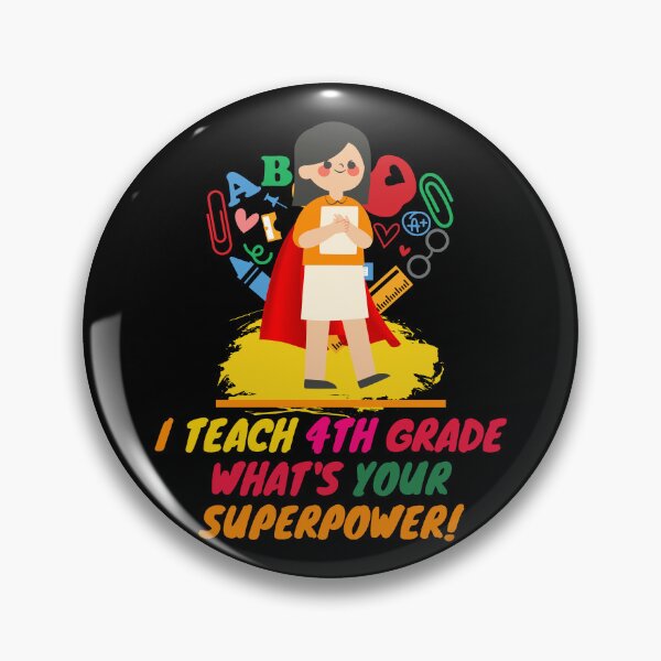 Item preview, I Teach 4th Grade Teacher Superhero designed and sold by superteachers.